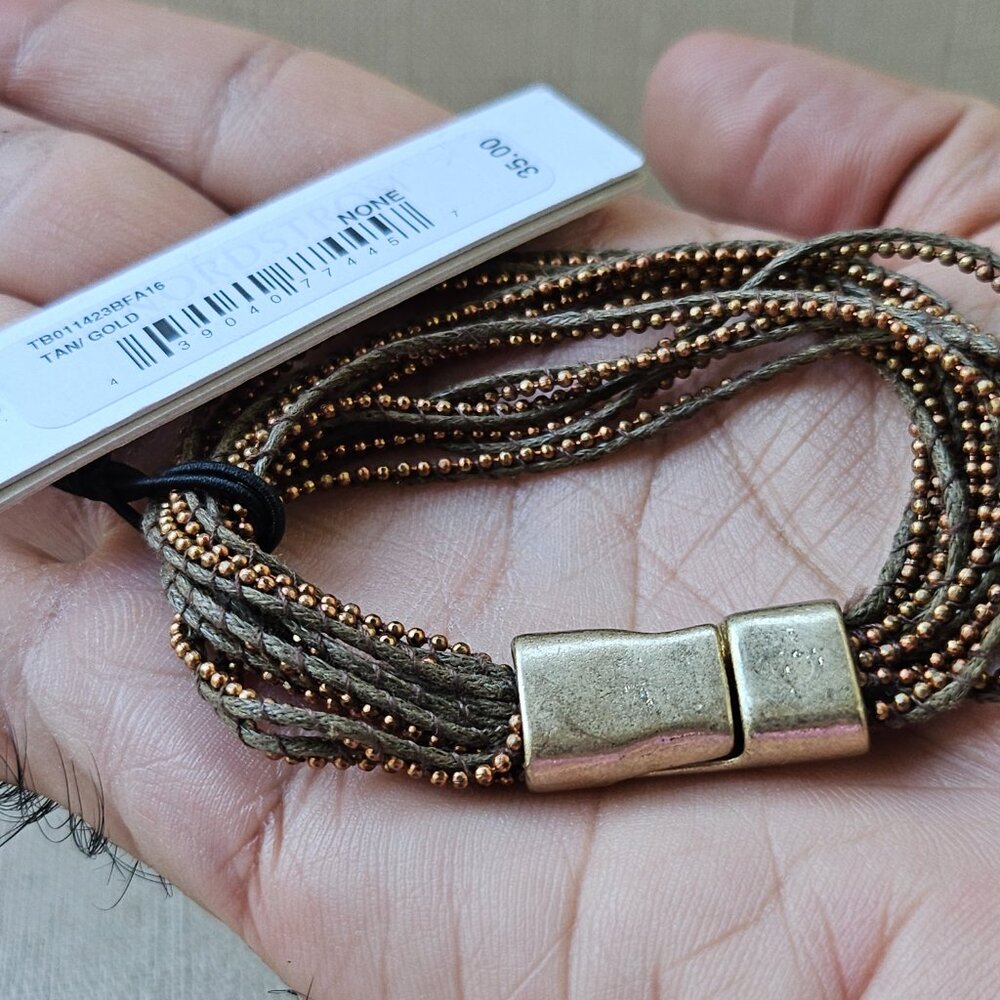 Treasure & Bond Girls Bracelet Brown Wrist Band Magnet Closure New $35 - Picture 9 of 16